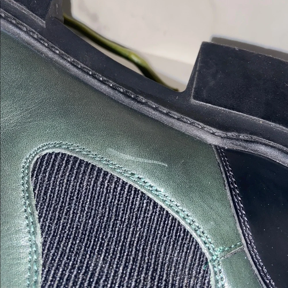 Free People Maren Mid Green Leather Chelsea Boots Size 40(9)
